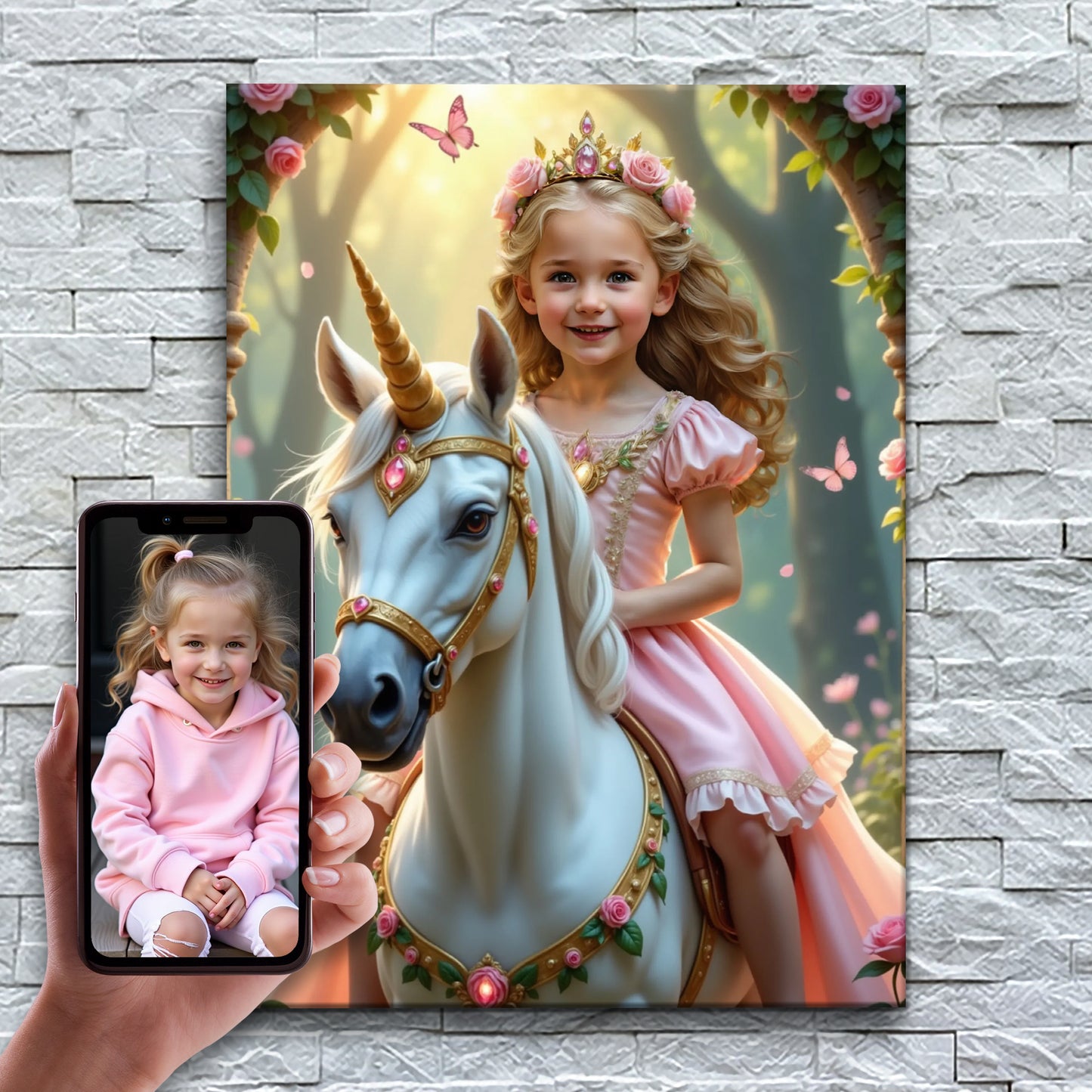 La princesse des jardins magiques et sa licorne