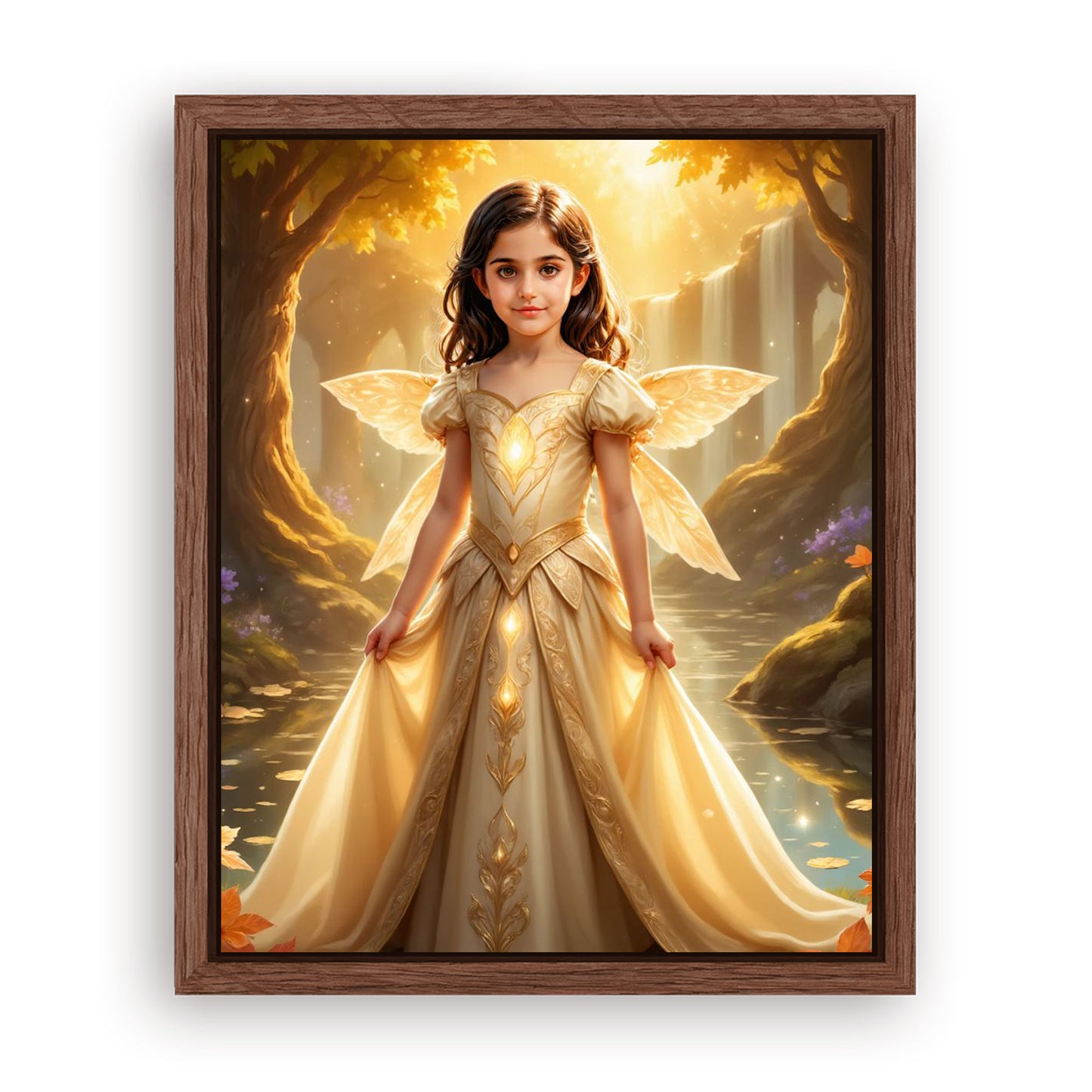 Save 33% When You Add A Frame To Your 16x20 'The Autumn Fairy Princess' Canvas Now