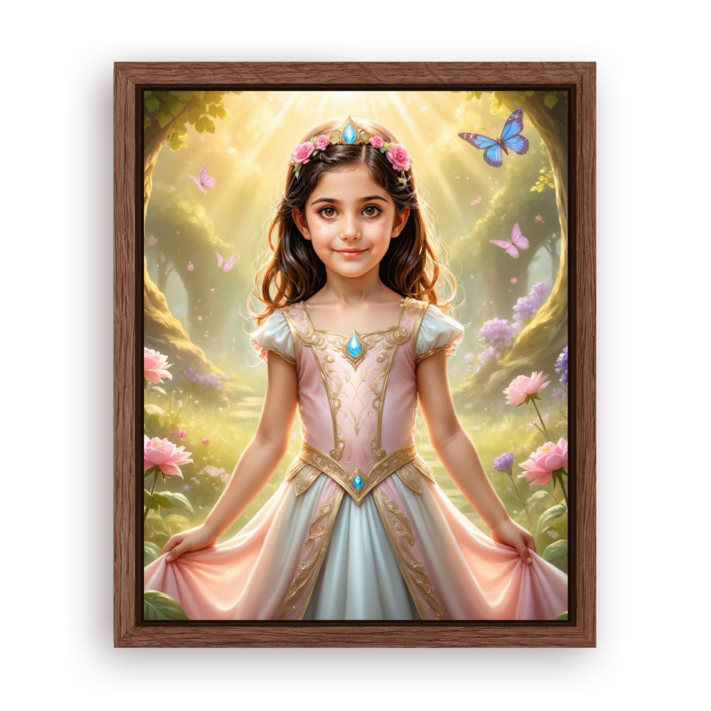 Save 33% When You Add A Frame To Your 10x08 'The Spring Flower Princess' Canvas Now