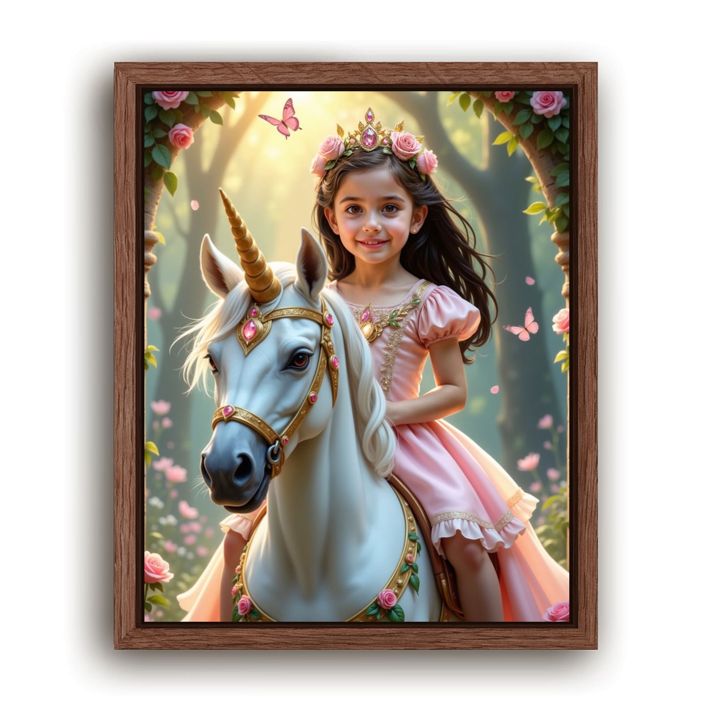 Make Your 10x08 Inches 'The Enchanted Unicorn Princess ' Canvas Even More Special, Add a Beautiful Premium Frame & Make It Truly Gift-Ready!