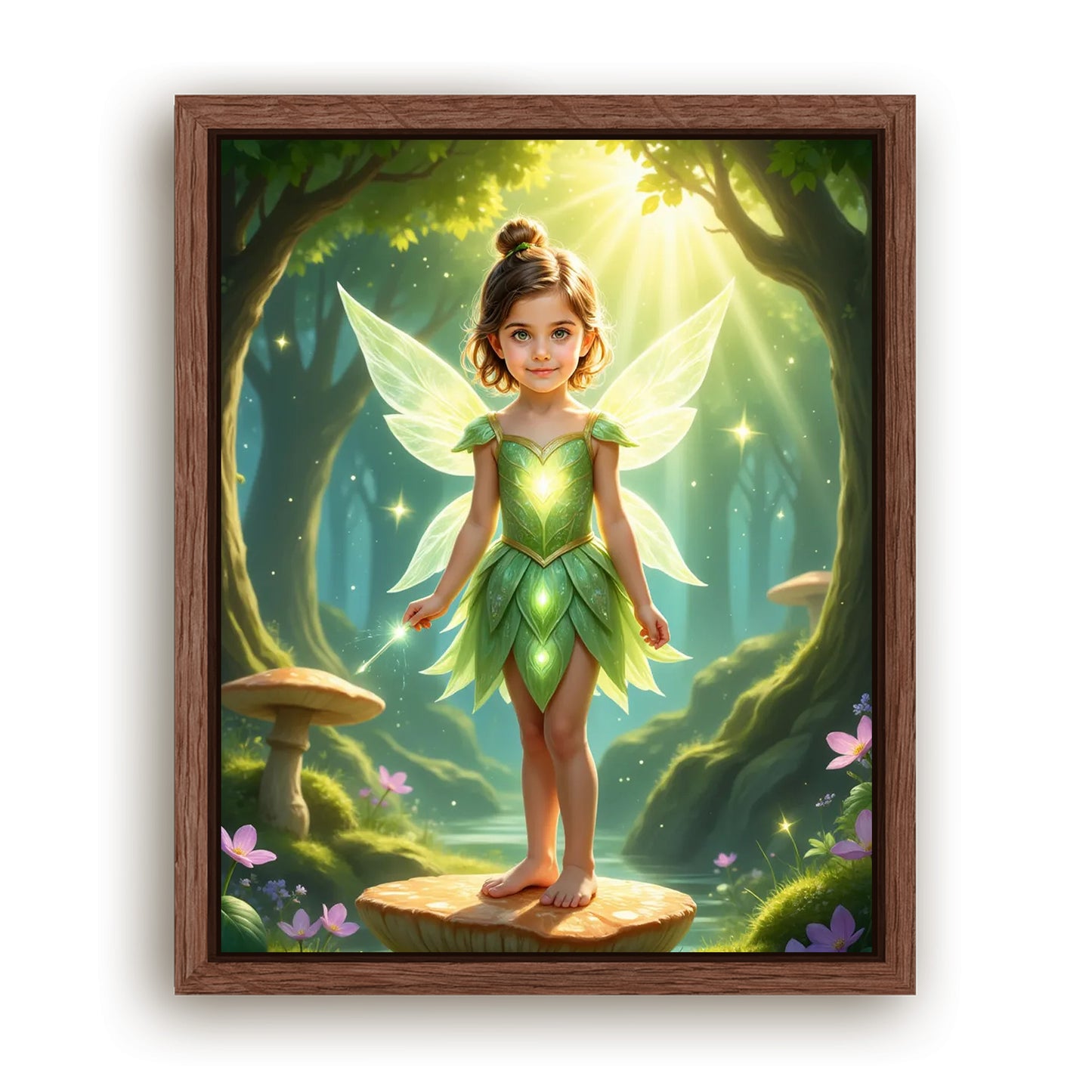 Save 33% When You Add A Frame To Your 16x20 'The Forest Fairy' Canvas Now