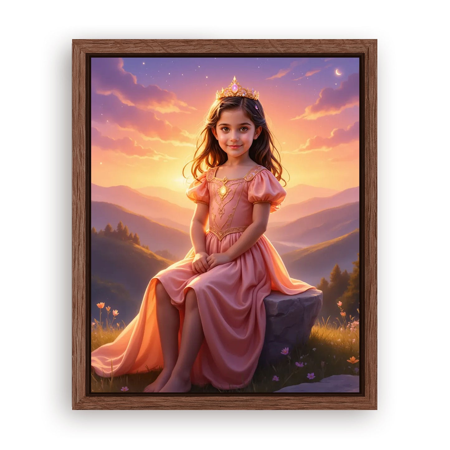 Save 33% When You Add A Frame To Your 10x08 'The Princess Glow' Canvas Now