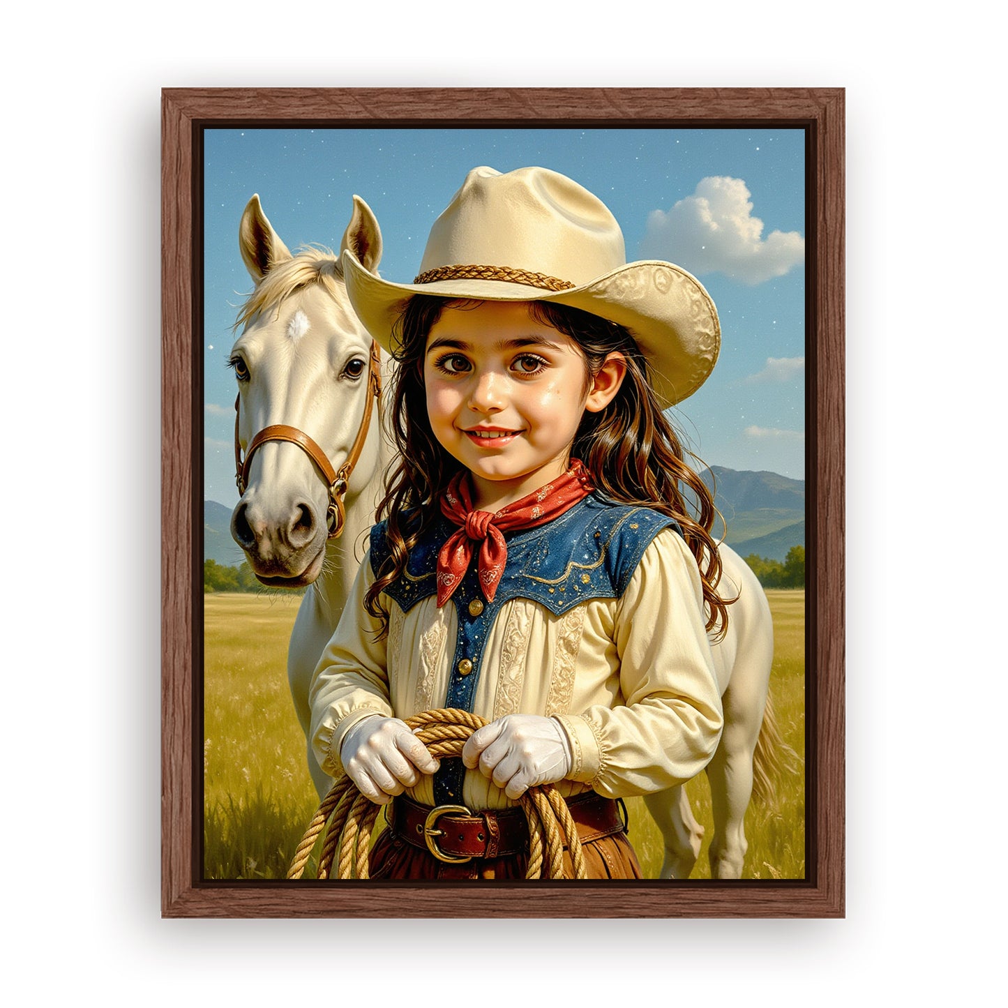 Make Your 16x20 Inches 'The Lasso Princess' Canvas Even More Special, Add a Beautiful Premium Frame & Make It Truly Gift-Ready!