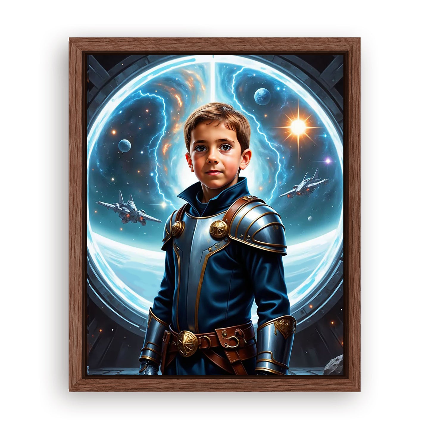 Make Your 10x08 Inches 'The Galactic Admiral' Canvas Even More Special, Add a Beautiful Premium Frame & Make It Truly Gift-Ready!