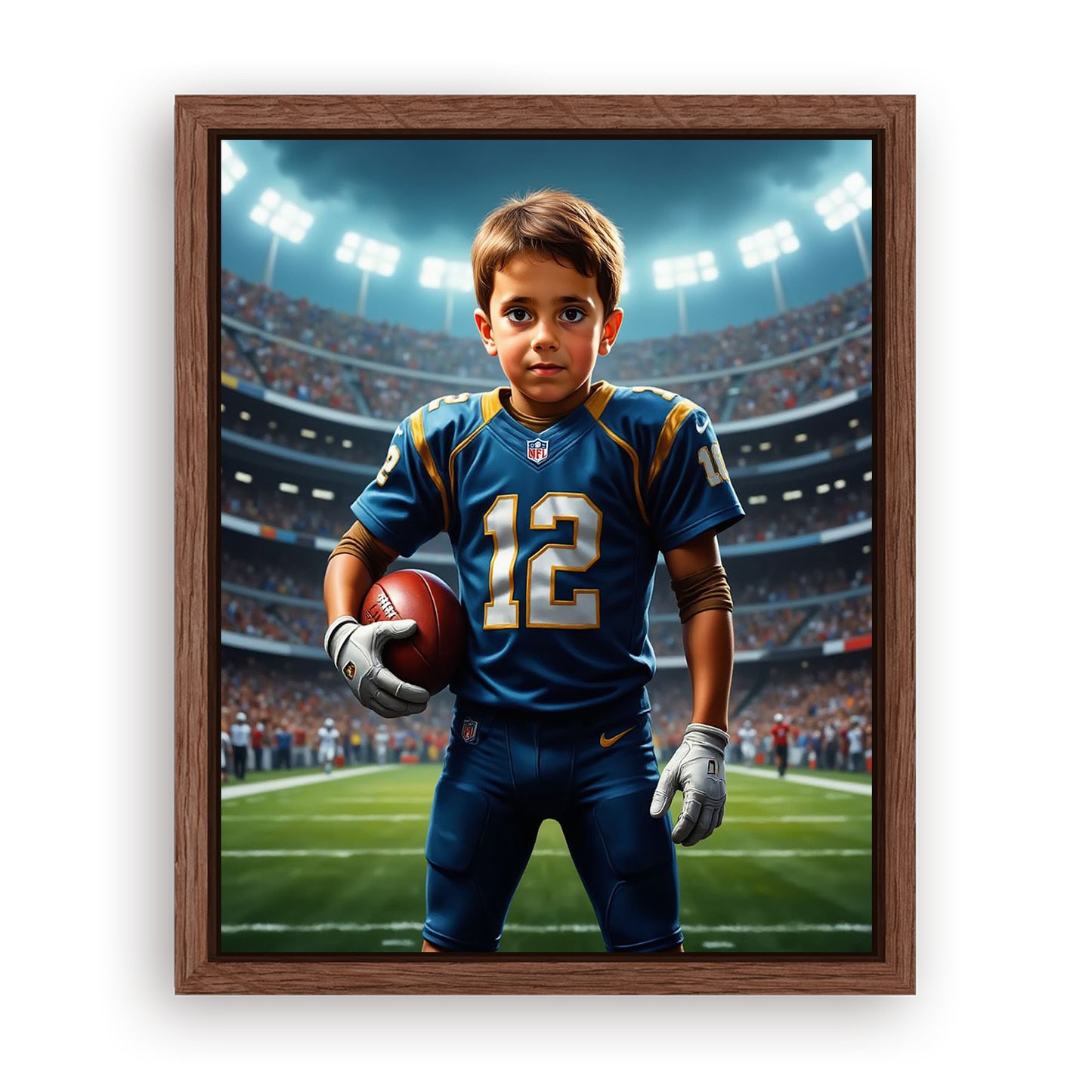 Save 33% When You Add A Frame To Your 10x08 'The Quarterback' Canvas Now