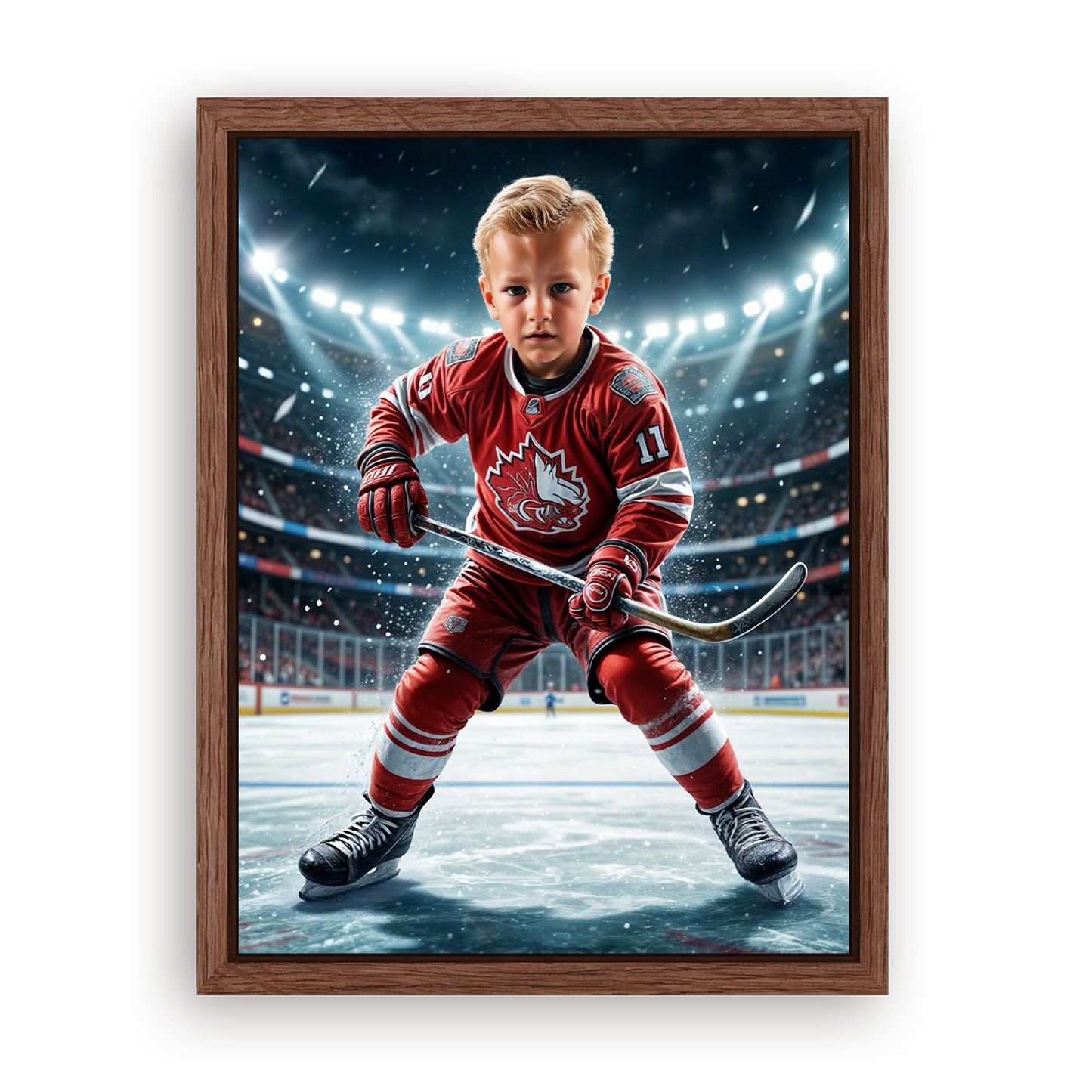 Save 33% When You Add A Frame To Your 12x16 'The Firefighter Hero' Canvas Now