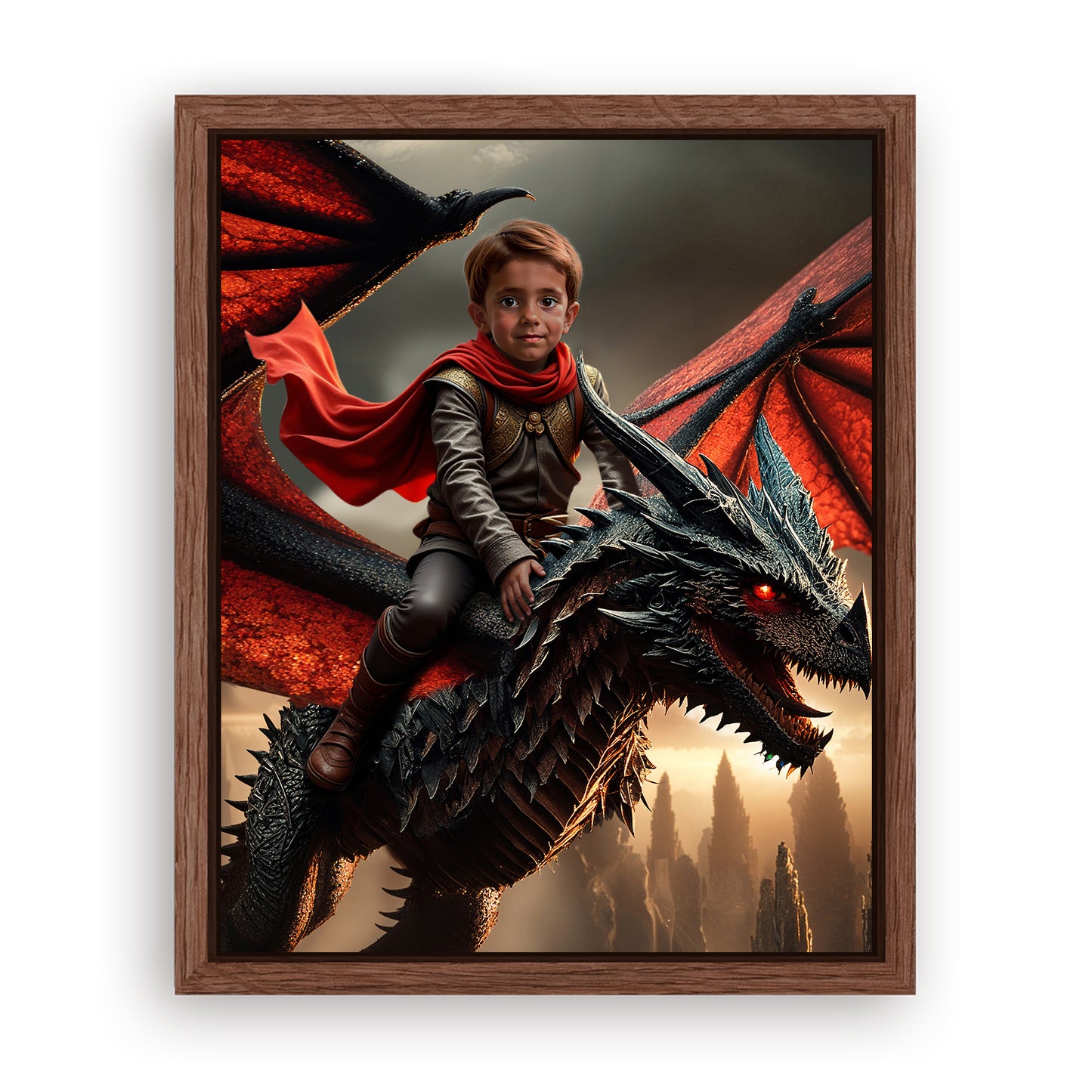 Save 33% When You Add A Frame To Your 10x08 'The Dragon Rider' Canvas Now