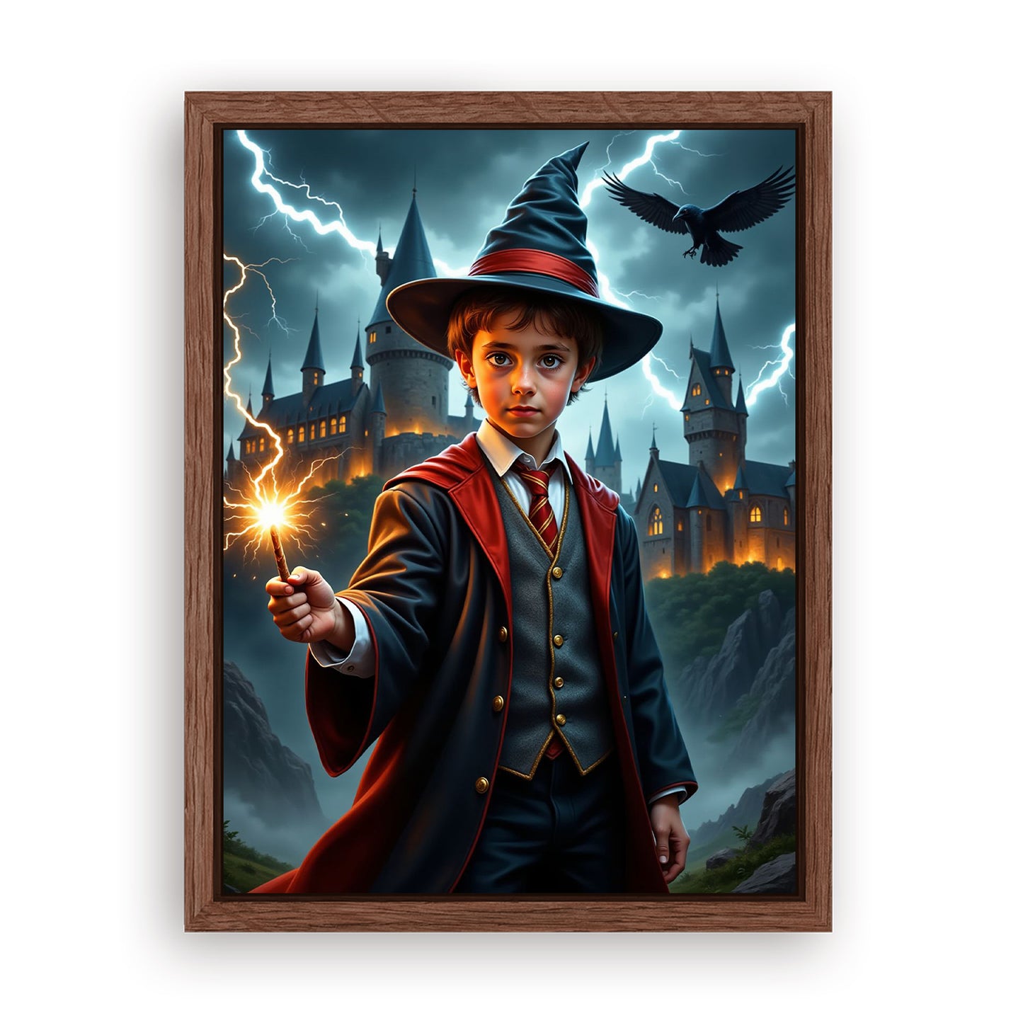 Make Your 18x24 Inches 'The Red House Wizard' Canvas Even More Special, Add a Beautiful Premium Frame & Make It Truly Gift-Ready!