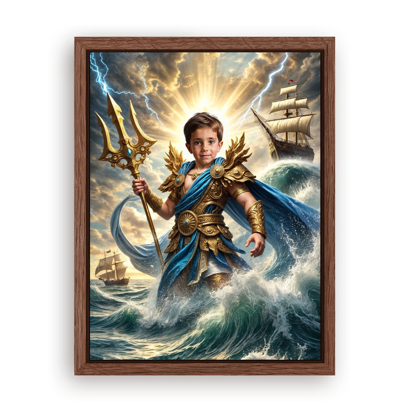 Make Your 18x24 Inches 'Poseidon' Canvas Even More Special, Add a Beautiful Premium Frame & Make It Truly Gift-Ready!