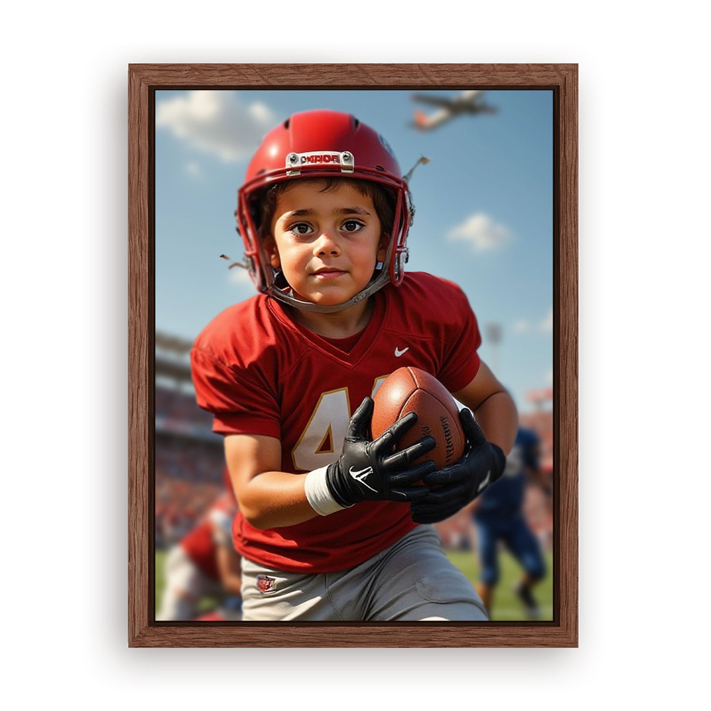 Save 33% When You Add A Frame To Your 12x16 'The NFL Player' Canvas Now