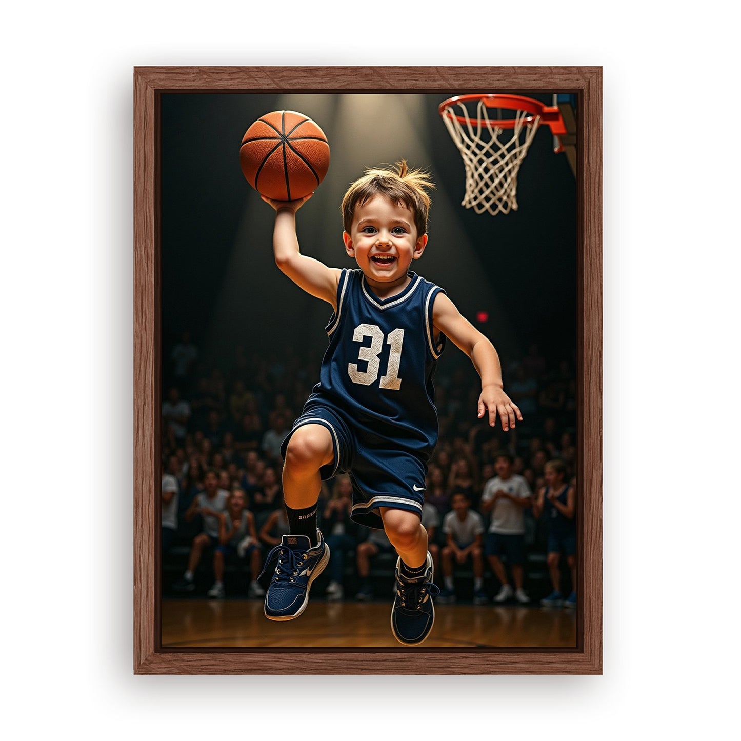 Save 33% When You Add A Frame To Your 18x24 'The Basketball Player' Canvas Now