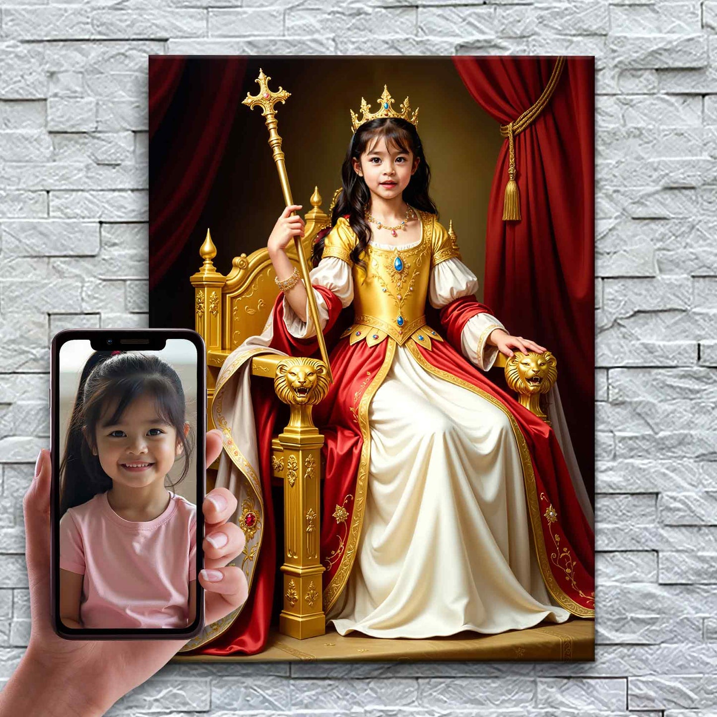 La reine à la robe dorée
