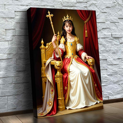 La reine à la robe dorée