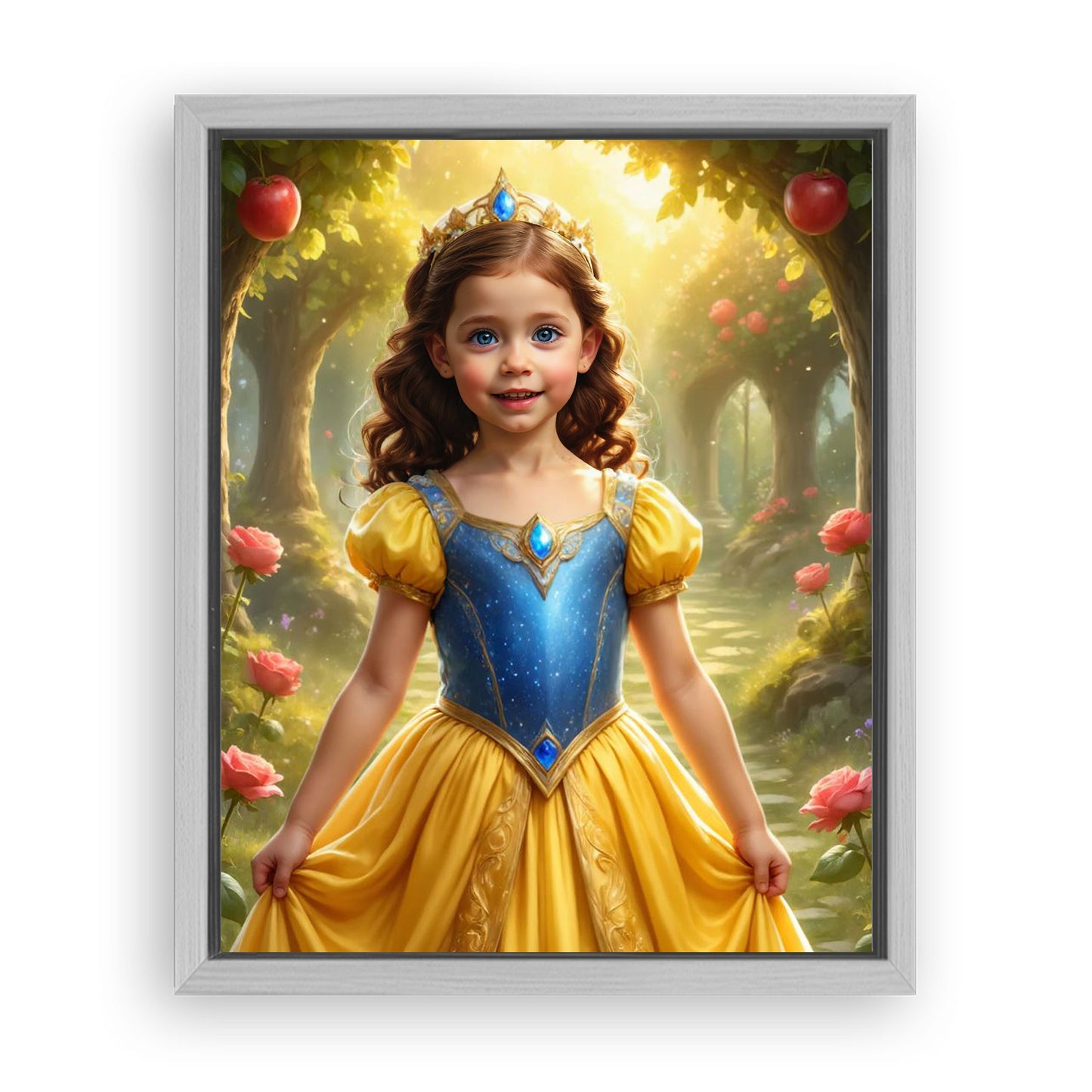 Save 33% When You Add A Frame To Your 18x24 'The Snow-White Apple Orchard' Canvas Now