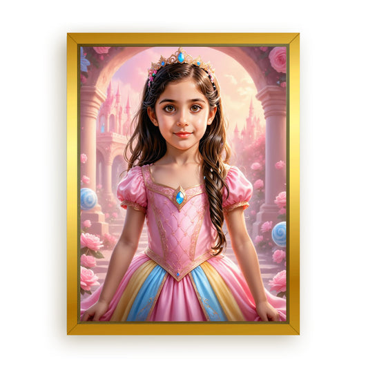Save 33% When You Add A Frame To Your 18x24 'The Candyland Princess' Canvas Now
