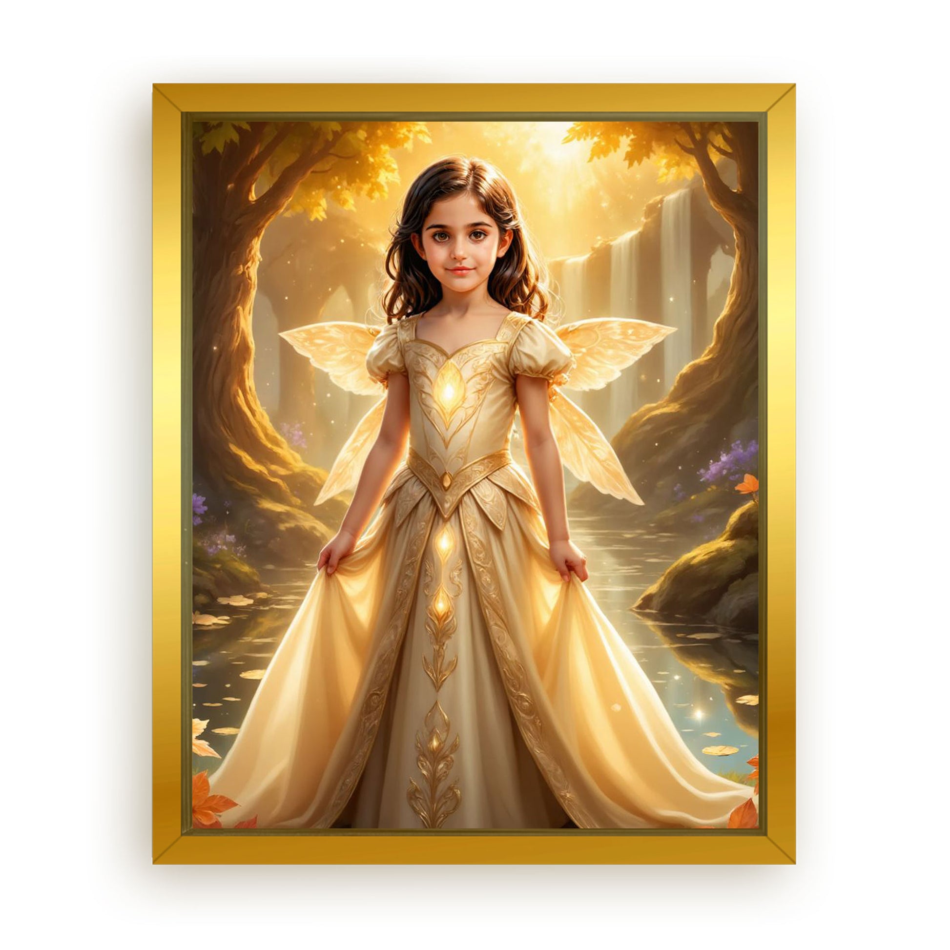Save 33% When You Add A Frame To Your 16x20 'The Autumn Fairy Princess' Canvas Now