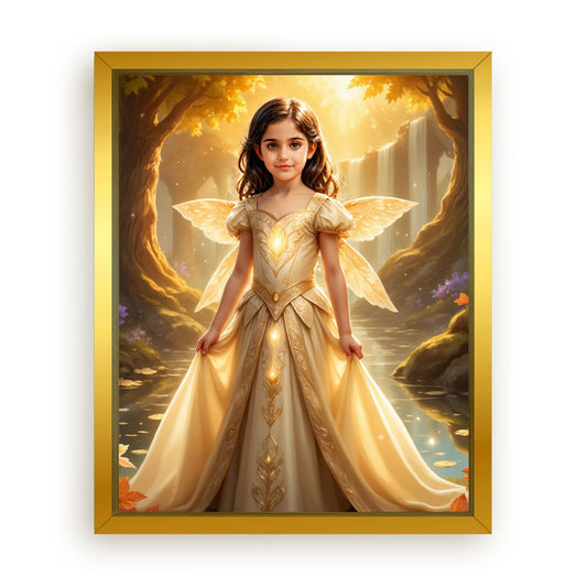 Save 33% When You Add A Frame To Your 16x20 'The Autumn Fairy Princess' Canvas Now
