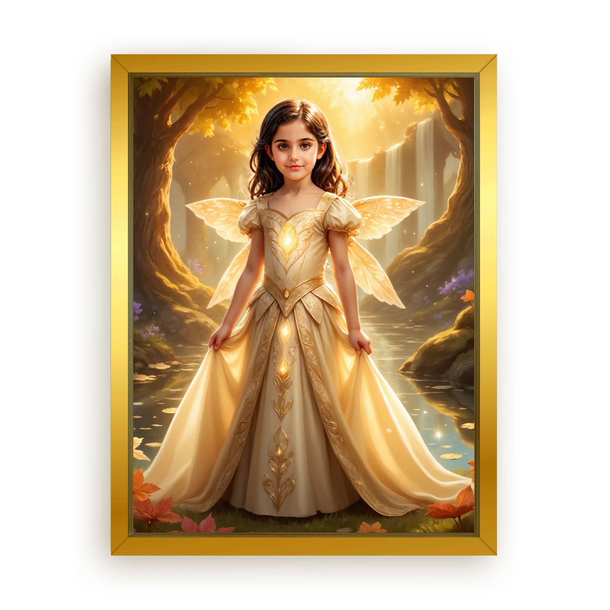 Save 33% When You Add A Frame To Your 12x16 'The Autumn Fairy Princess' Canvas Now