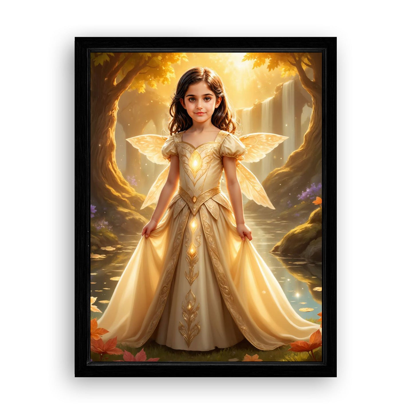 Save 33% When You Add A Frame To Your 12x16 'The Autumn Fairy Princess' Canvas Now
