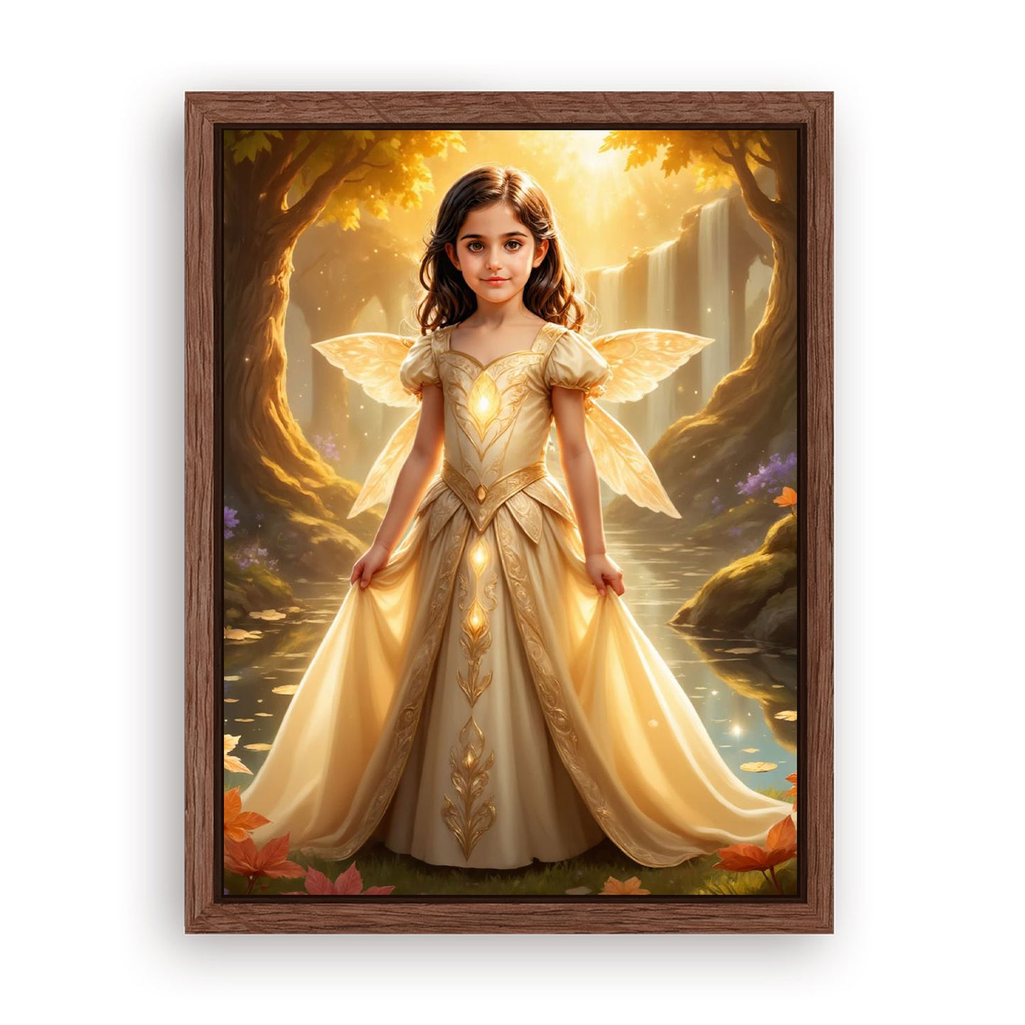 Save 33% When You Add A Frame To Your 12x16 'The Autumn Fairy Princess' Canvas Now