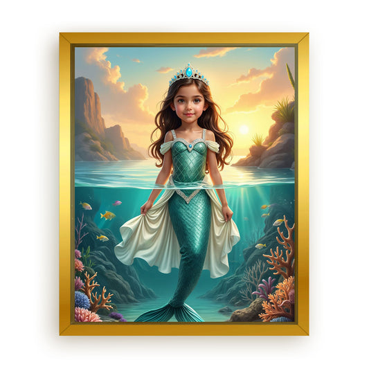 Save 33% When You Add A Frame To Your 16x20 'The Mermaid' Canvas Now