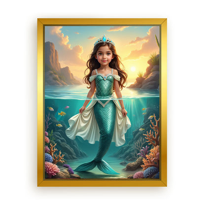 Save 33% When You Add A Frame To Your 18x24 'The Mermaid' Canvas Now