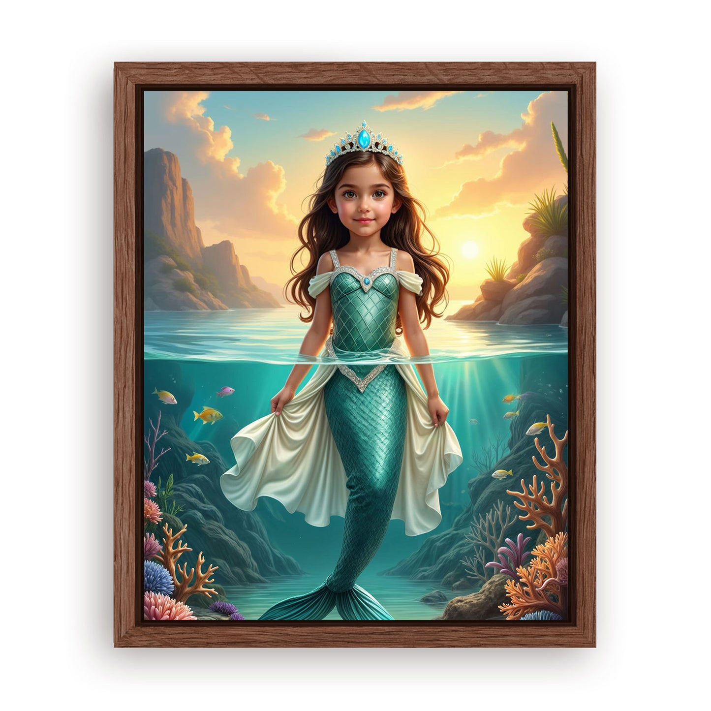 Save 33% When You Add A Frame To Your 10x08 'The Mermaid' Canvas Now
