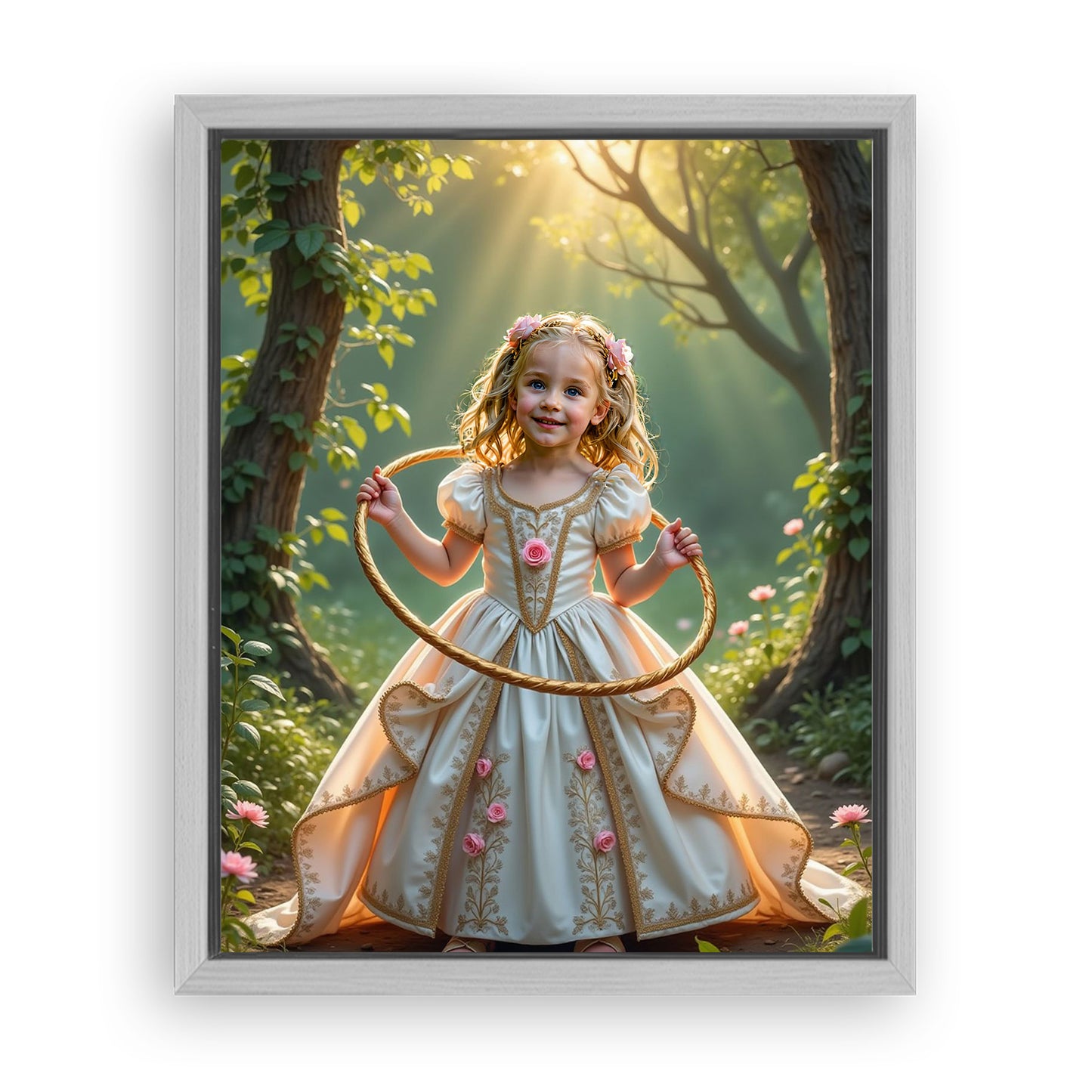 Save 33% When You Add A Frame To Your 10x08 'The Playful Princess' Canvas Now