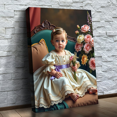 The Little Girl with Flowers