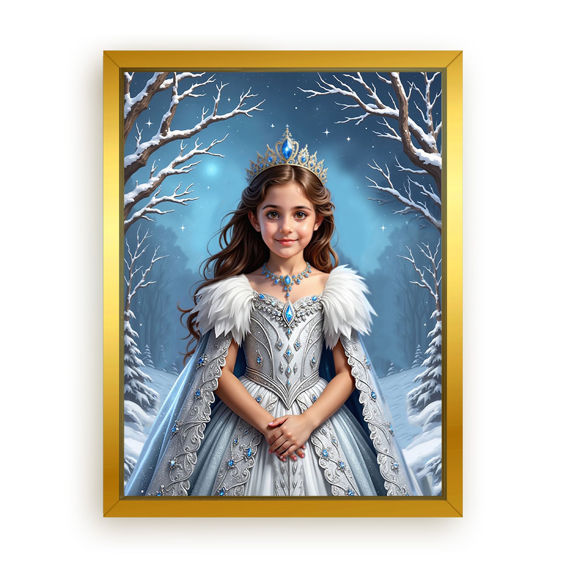 Save 33% When You Add A Frame To Your 12x16 'The Winter Queen' Canvas Now