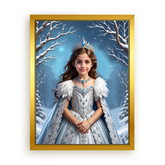 Save 33% When You Add A Frame To Your 18x24 'The Winter Queen' Canvas Now