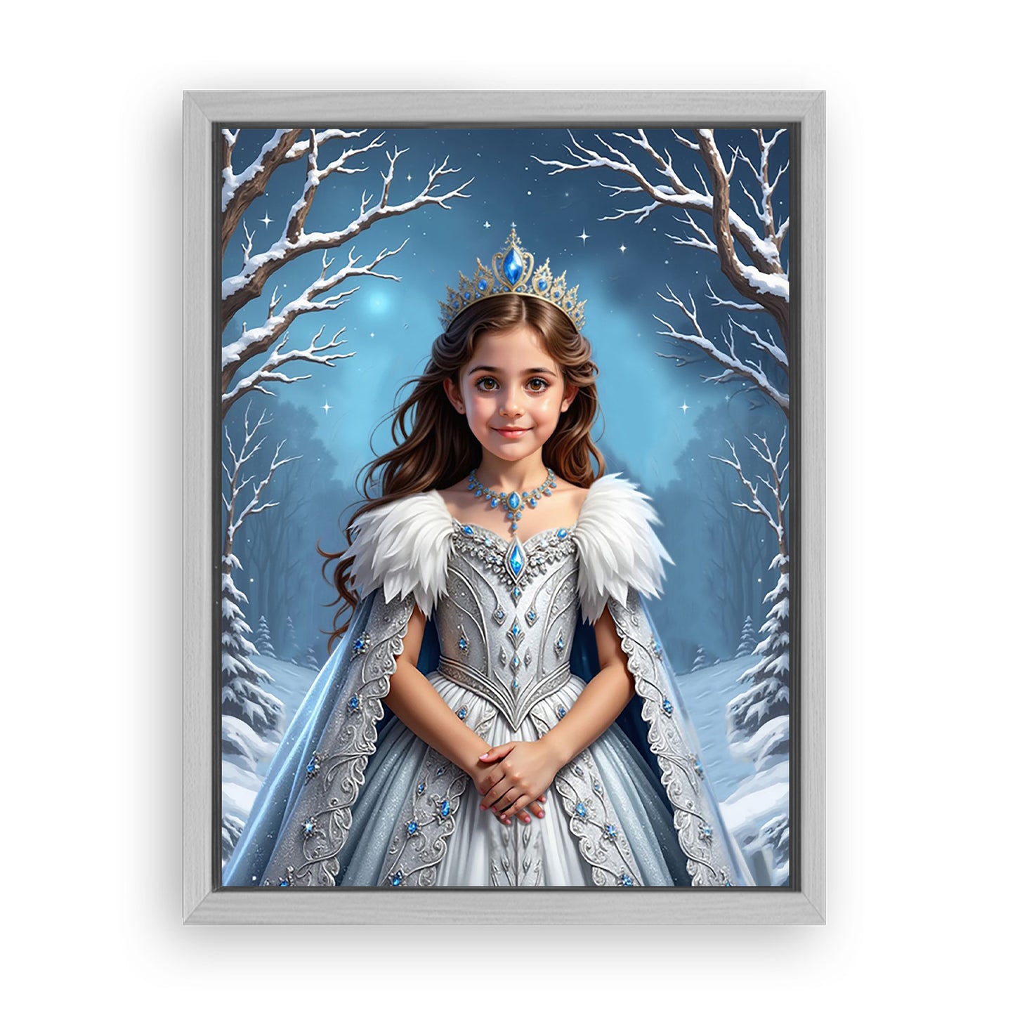 Save 33% When You Add A Frame To Your 12x16 'The Winter Queen' Canvas Now