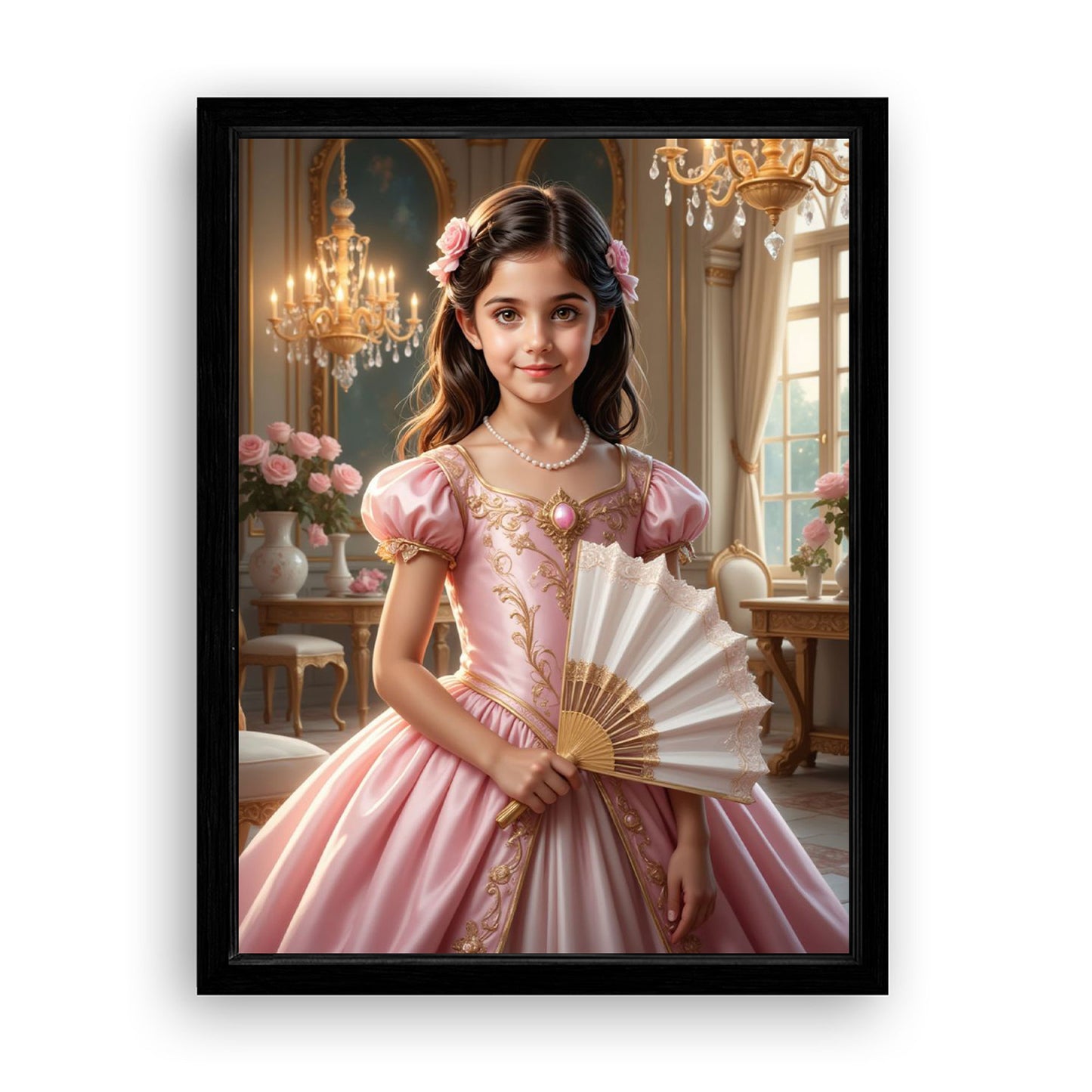 Save 33% When You Add A Frame To Your 12x16 'The Rococo Rose' Canvas Now