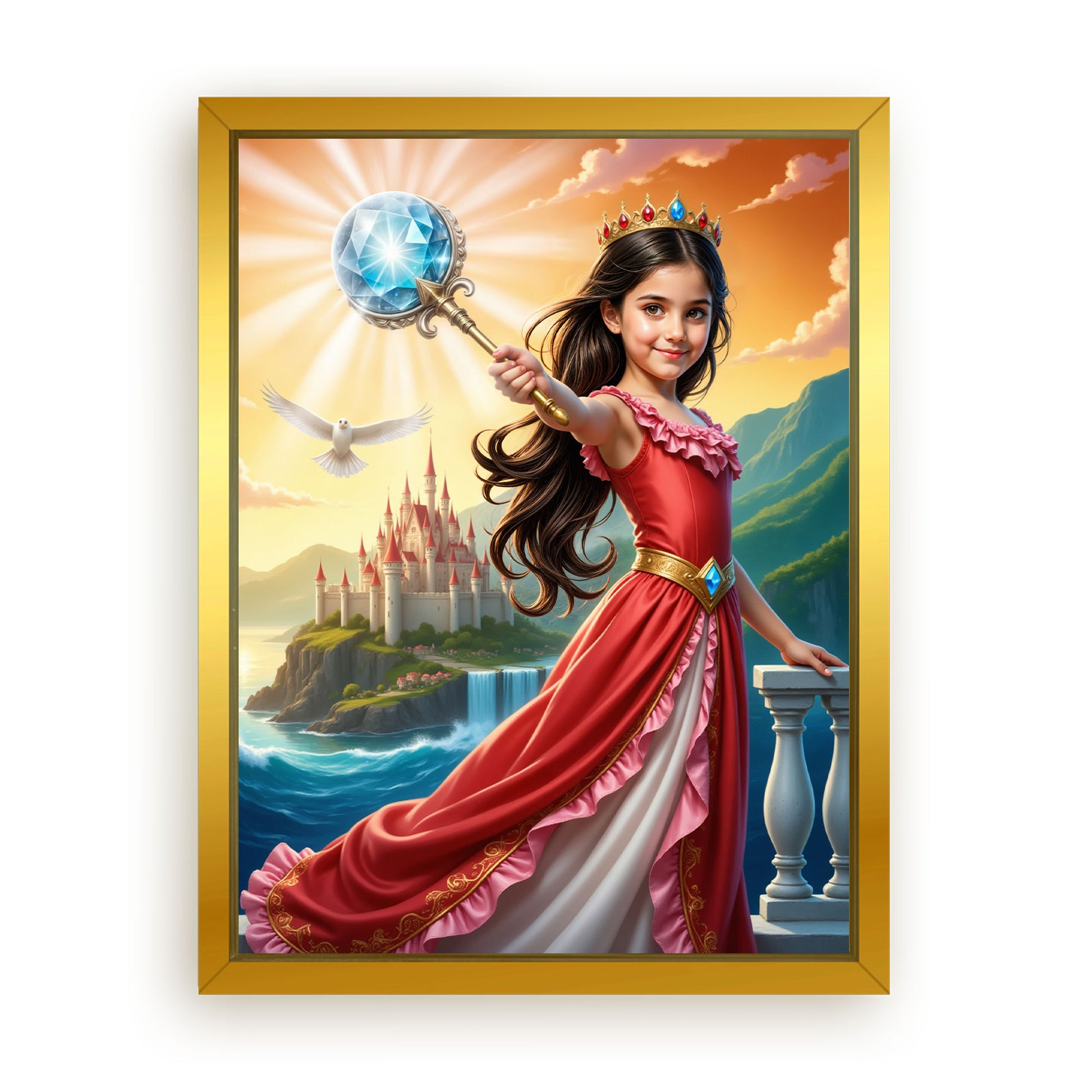 Save 33% When You Add A Frame To Your 12x16 'The Crown of Avalor' Canvas Now