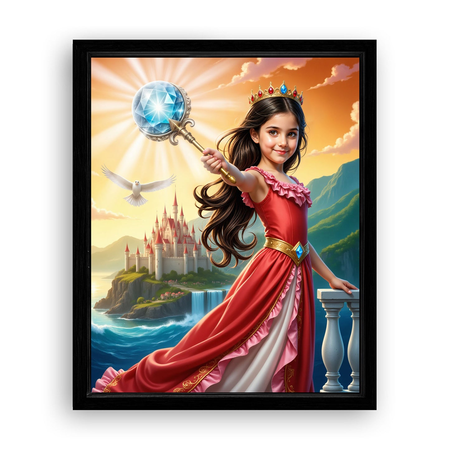 Save 33% When You Add A Frame To Your 16x20 'The Crown of Avalor' Canvas Now