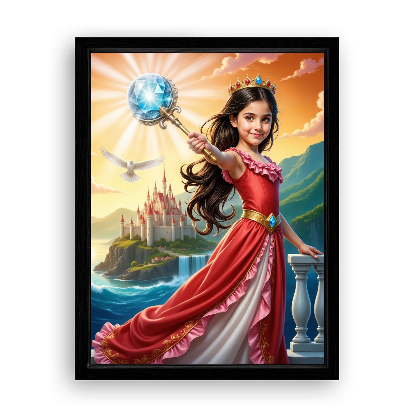 Save 33% When You Add A Frame To Your 12x16 'The Crown of Avalor' Canvas Now