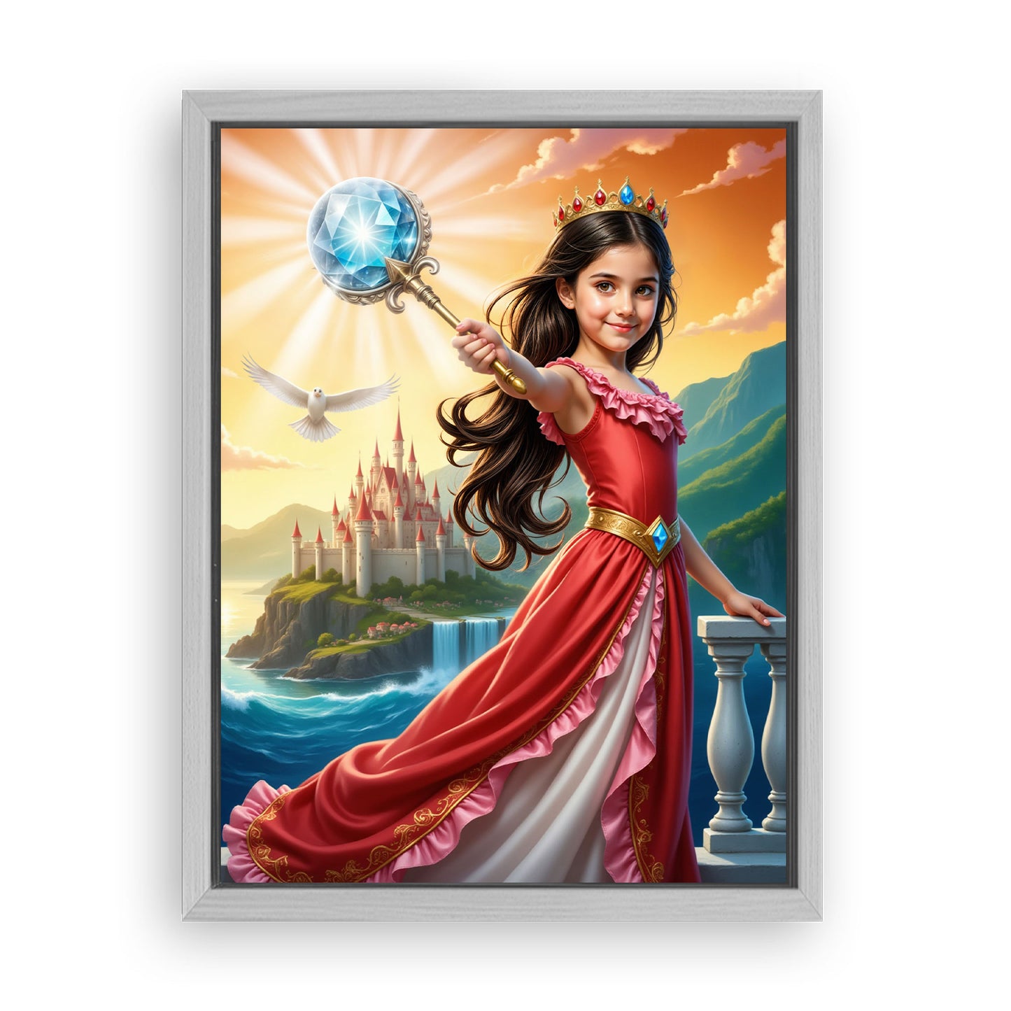 Save 33% When You Add A Frame To Your 18x24 'The Crown of Avalor' Canvas Now