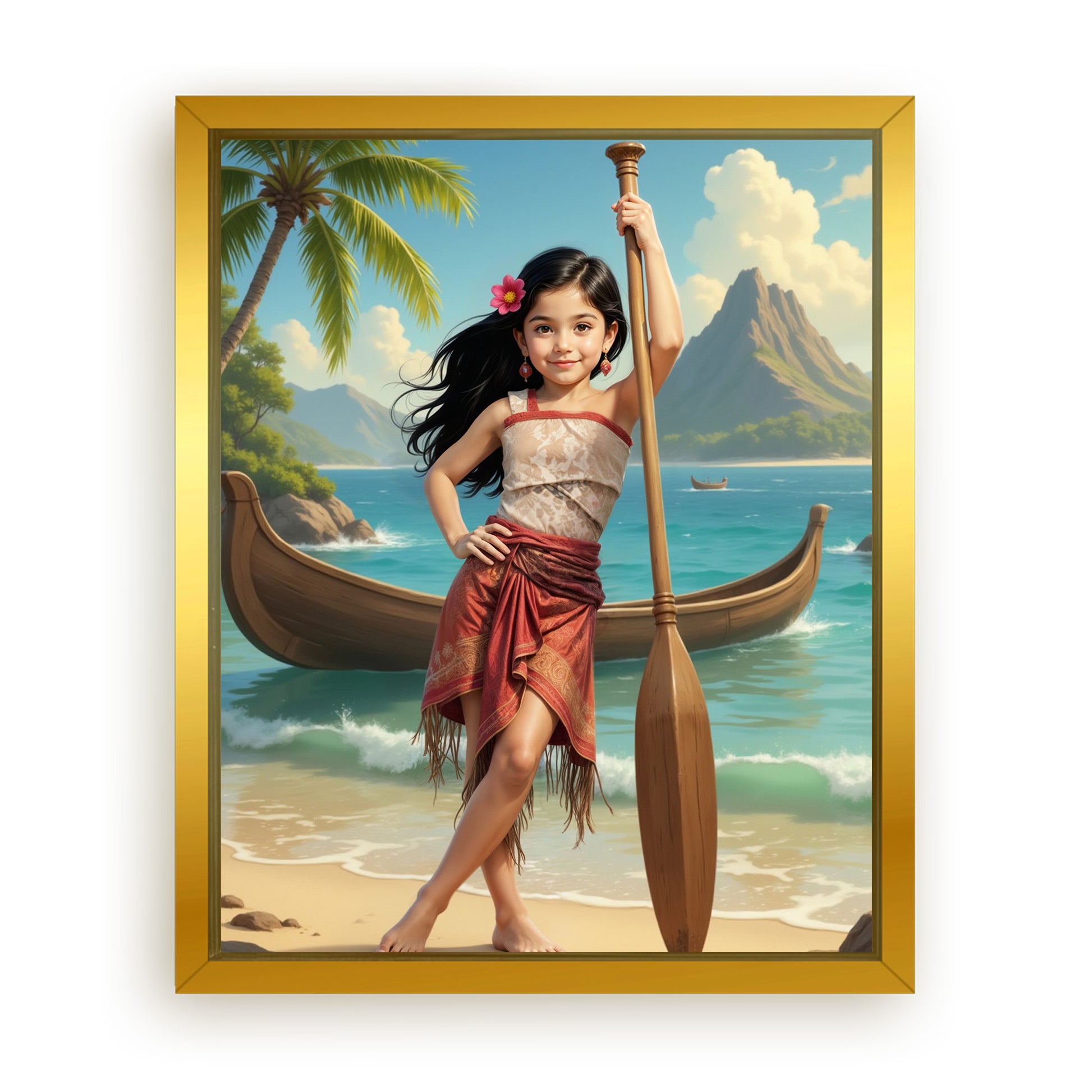 Save 33% When You Add A Frame To Your 10x08 'The Island Princess' Canvas Now