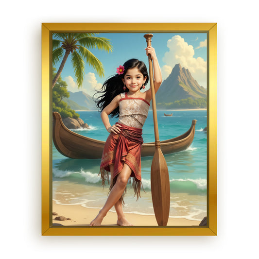 Save 33% When You Add A Frame To Your 10x08 'The Island Princess' Canvas Now