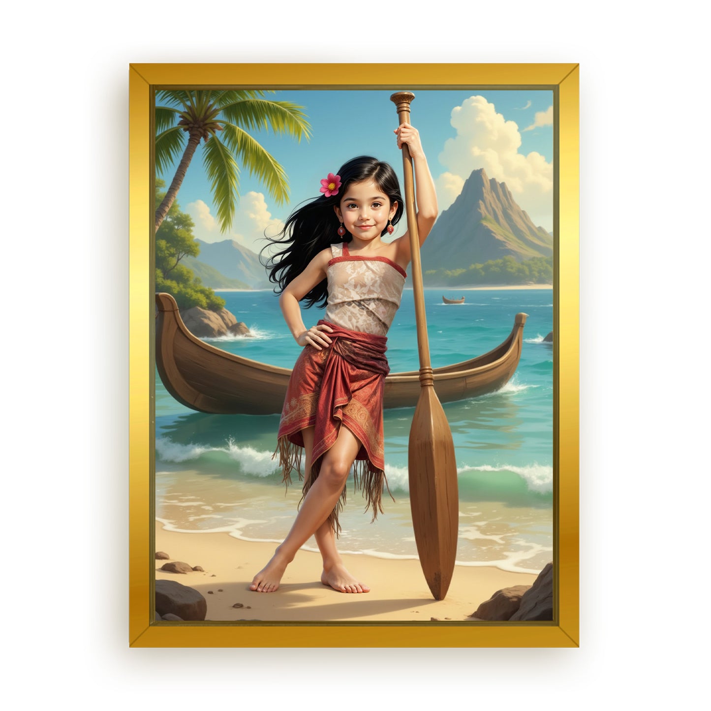 Save 33% When You Add A Frame To Your 12x16 'The Island Princess' Canvas Now
