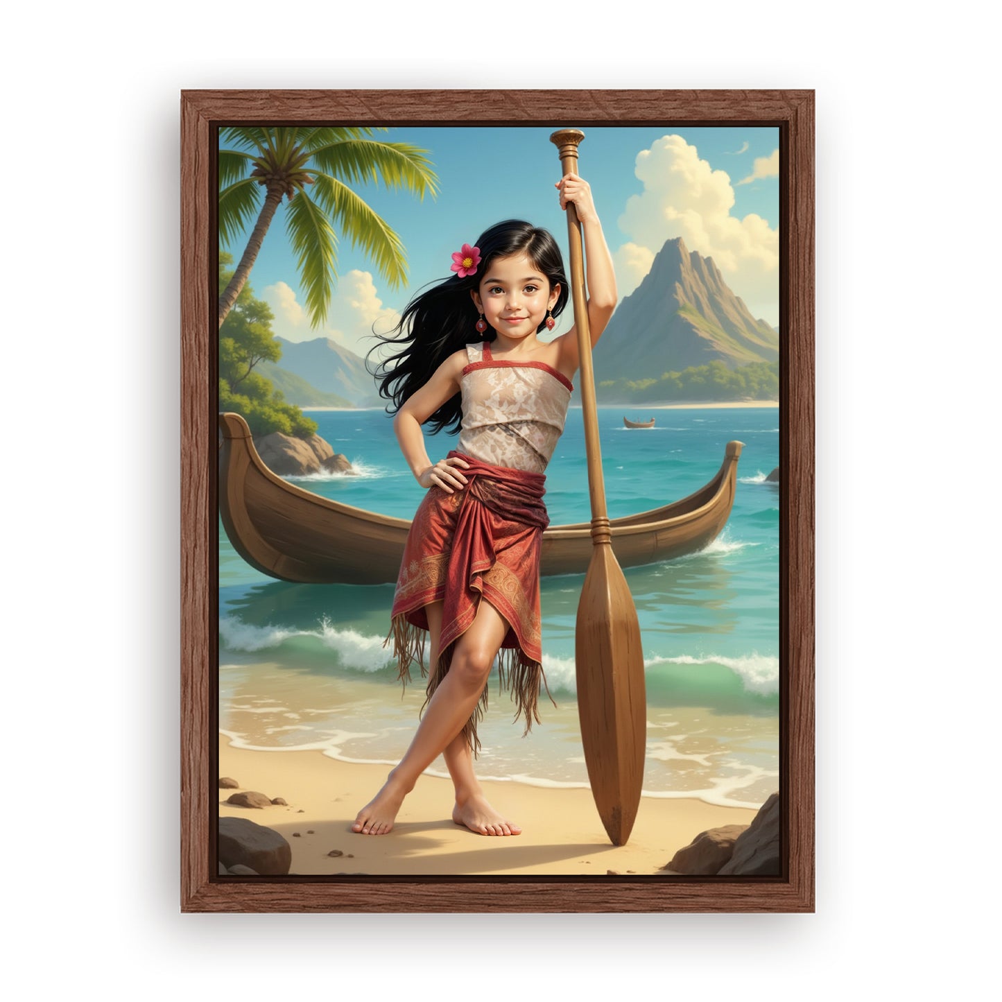 Save 33% When You Add A Frame To Your 18x24 'The Island Princess' Canvas Now