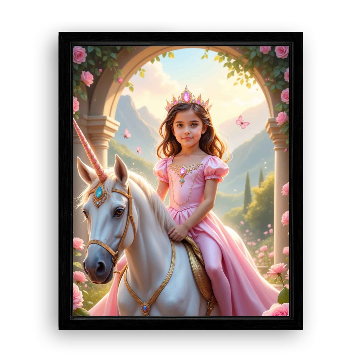 Save 40% When You Add A Frame To Your 10x08 'The Lavender Unicorn Princess' Canvas Now