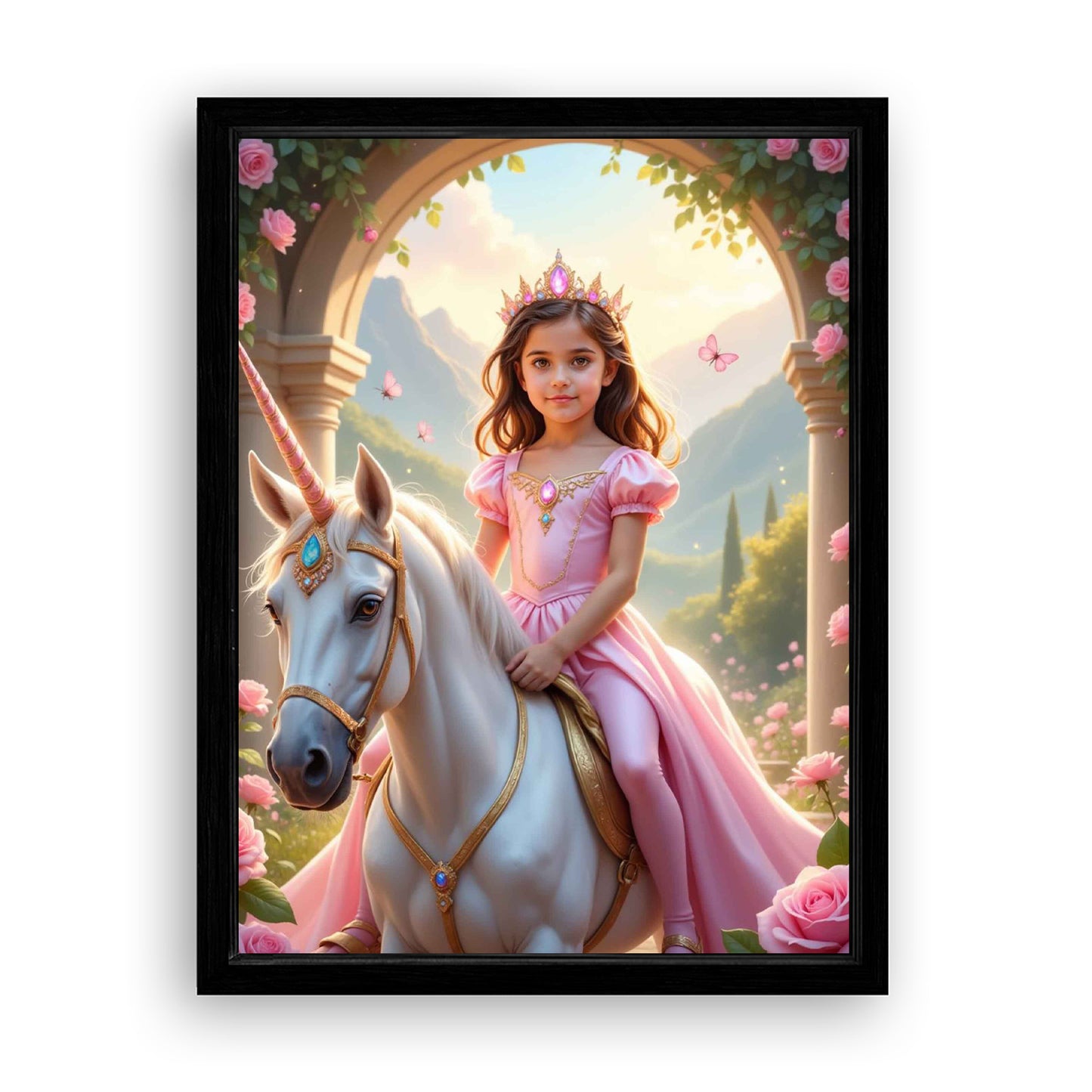 Save 33% When You Add A Frame To Your 18x24 'The Lavender Unicorn Princess' Canvas Now
