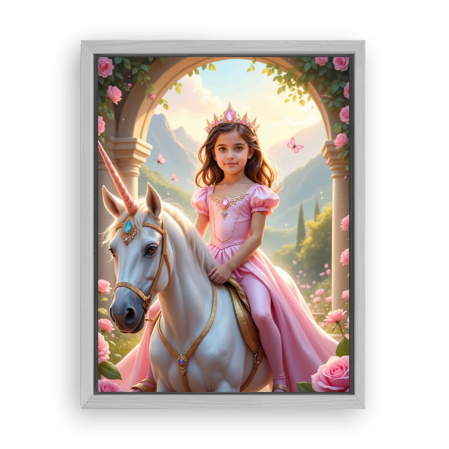 Save 33% When You Add A Frame To Your 18x24 'The Lavender Unicorn Princess' Canvas Now