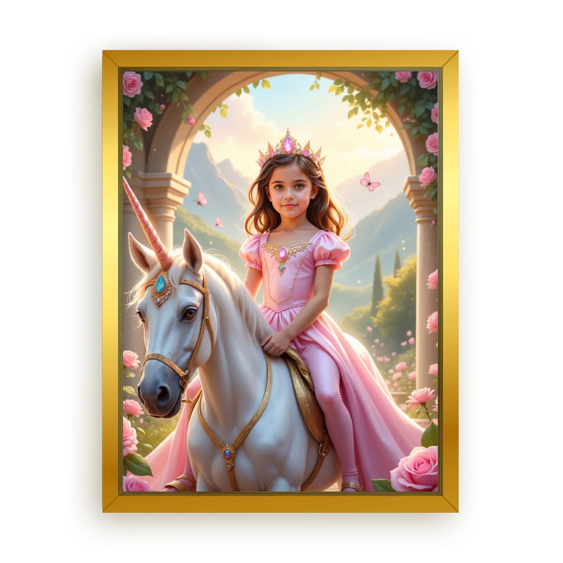 Save 33% When You Add A Frame To Your 18x24 'The Lavender Unicorn Princess' Canvas Now