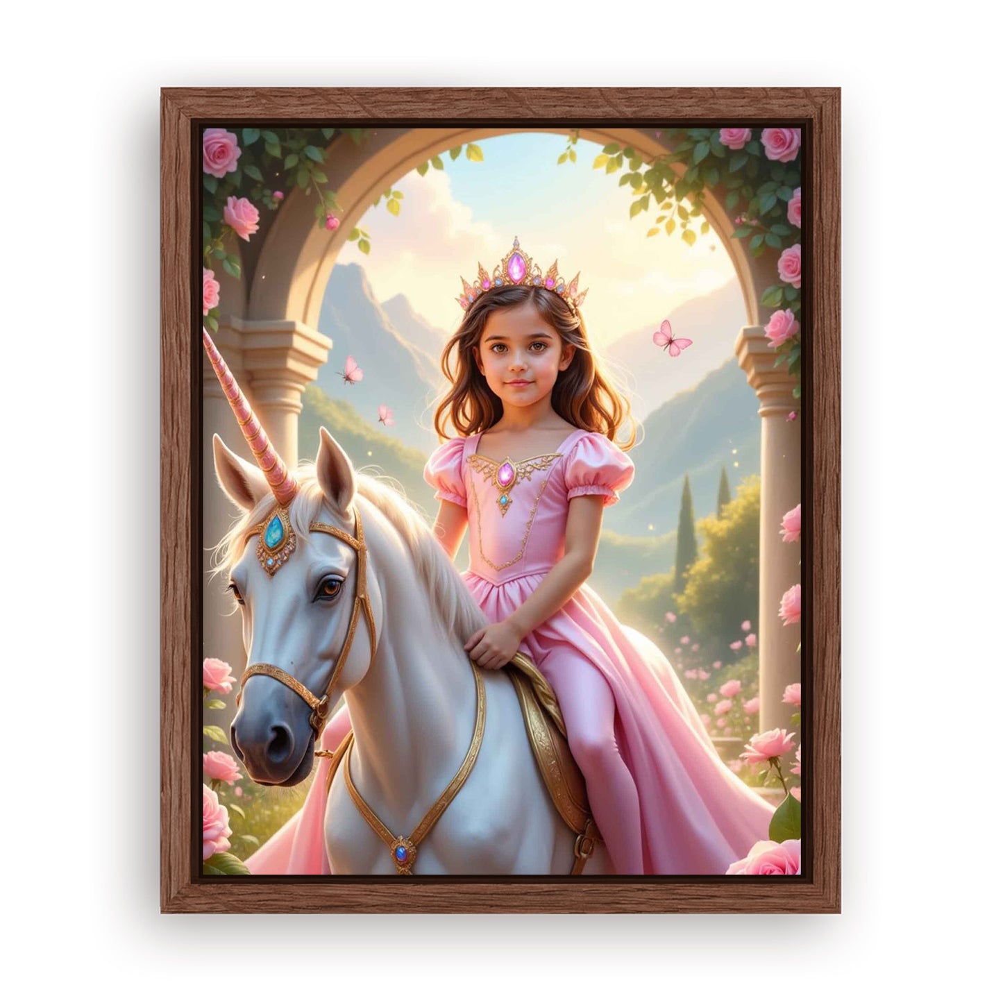 Save 40% When You Add A Frame To Your 10x08 'The Lavender Unicorn Princess' Canvas Now