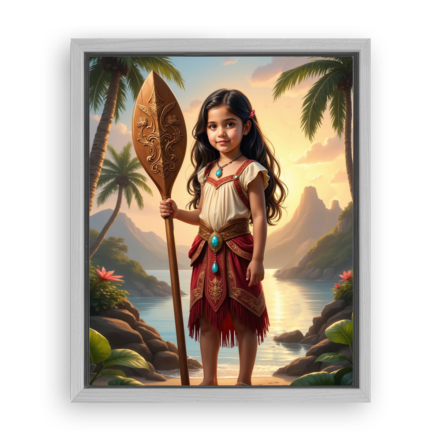 Save 33% When You Add A Frame To Your 10x08 'The Island Princess II' Canvas Now