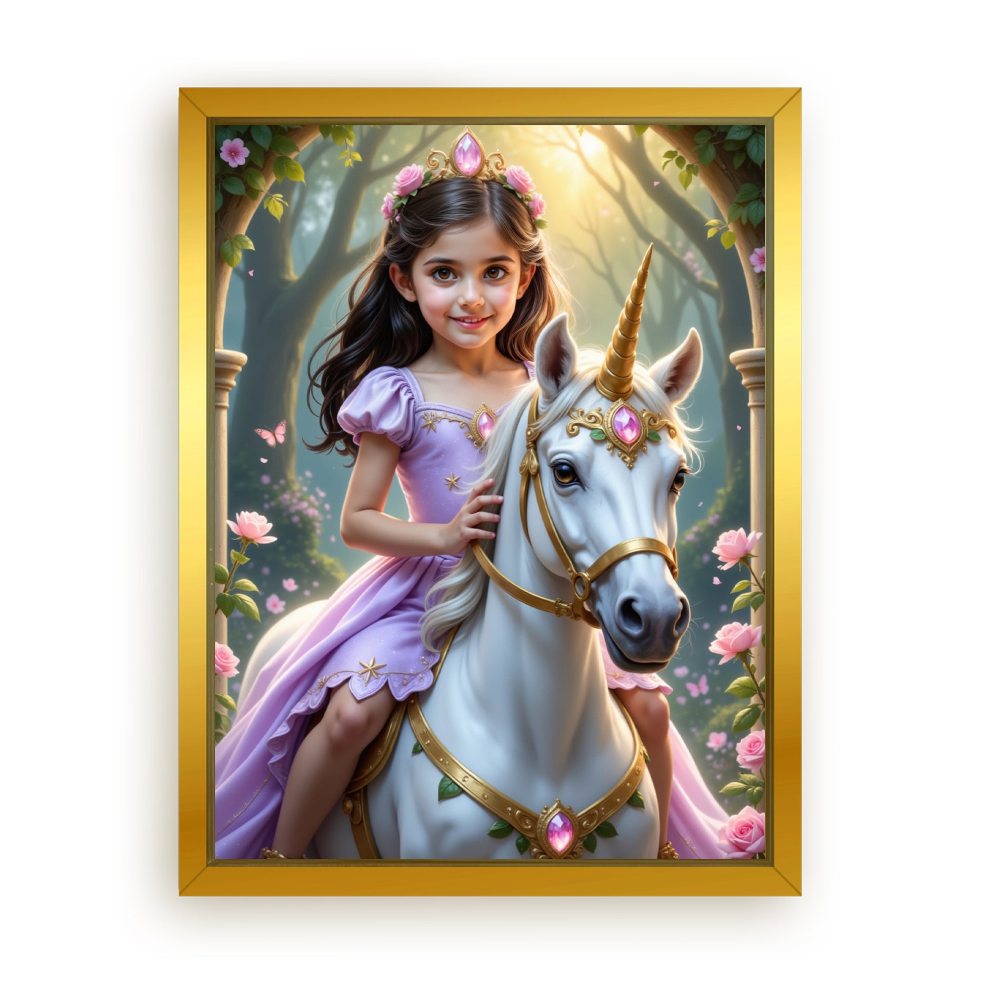 Make Your 18x24 Inches 'The Lavender Unicorn Princess' Canvas Even More Special, Add a Beautiful Premium Frame & Make It Truly Gift-Ready!