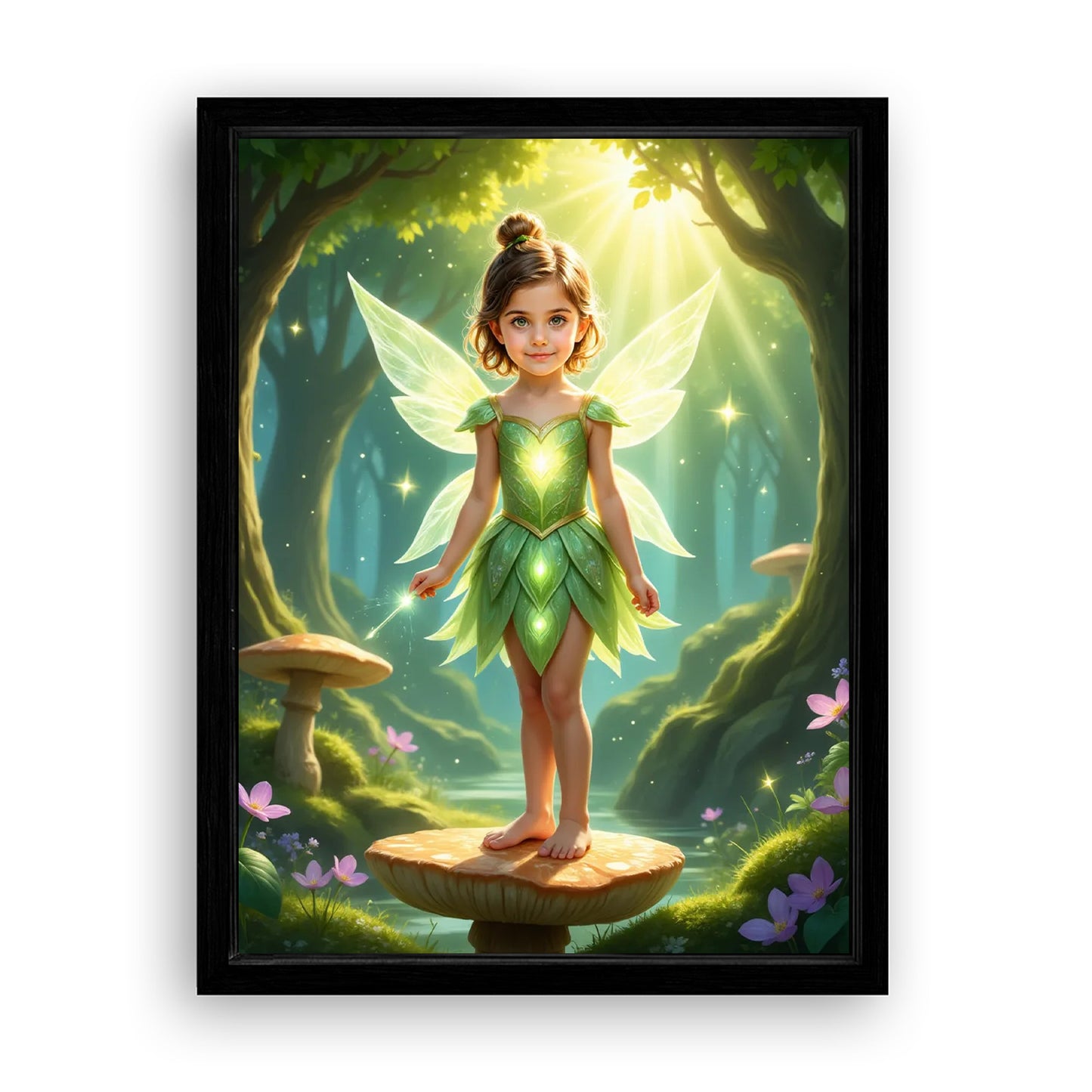 Save 33% When You Add A Frame To Your 18x24 'The Forest Fairy' Canvas Now