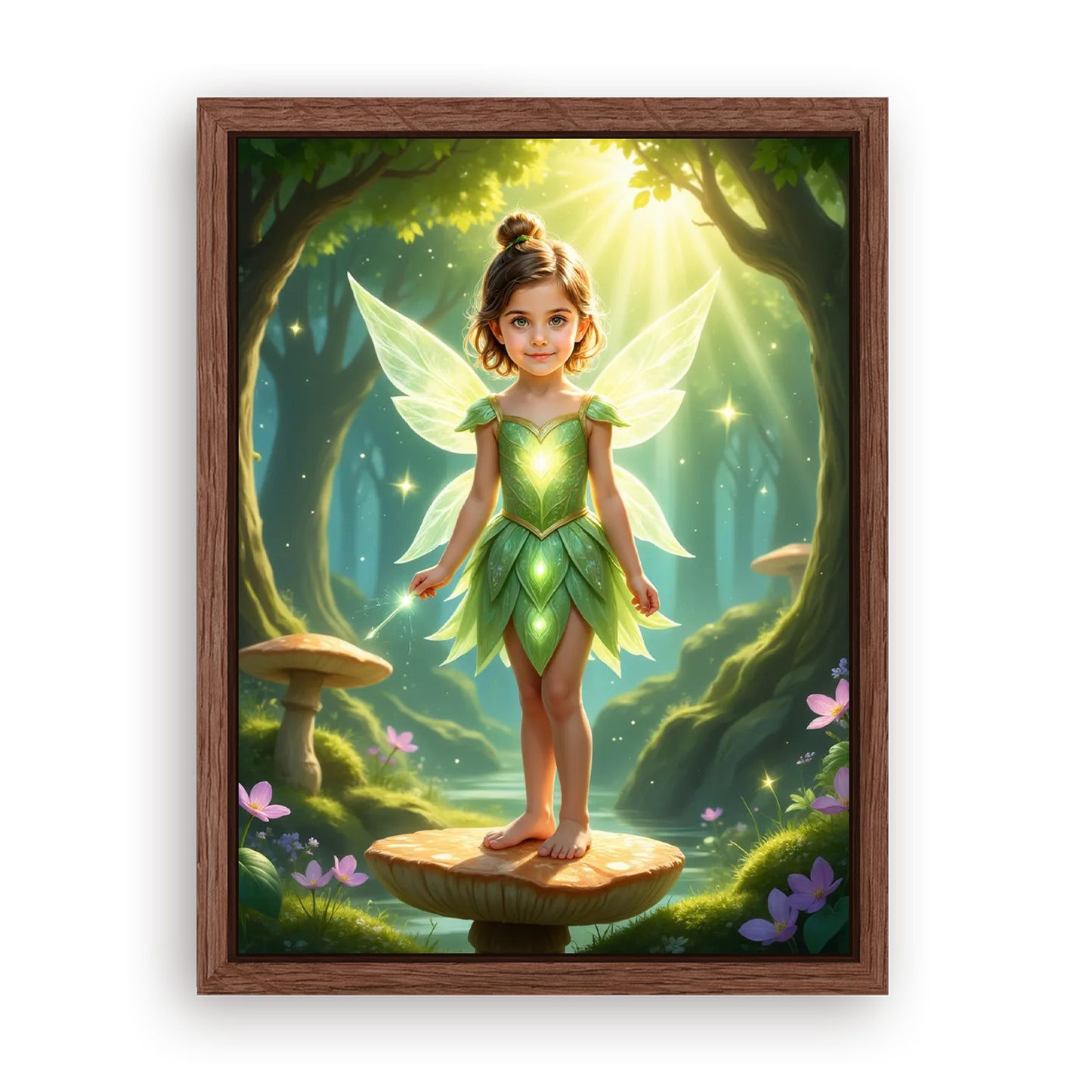 Save 33% When You Add A Frame To Your 18x24 'The Forest Fairy' Canvas Now